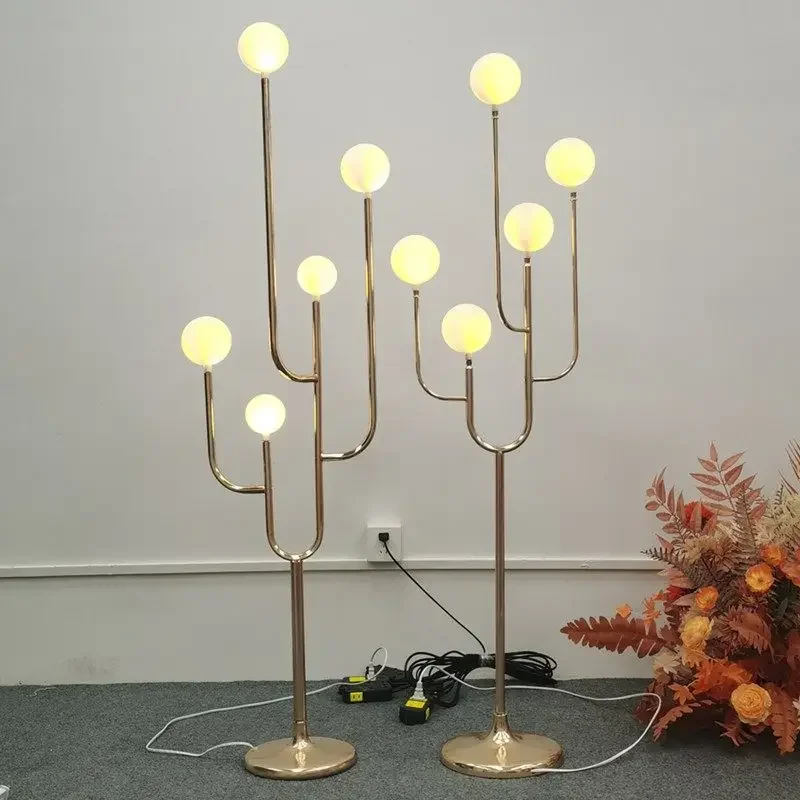 Wedding props dragon ball road lead cactus multi-head milk white ball light bulb dragon ball lamp ornament wedding road guide li