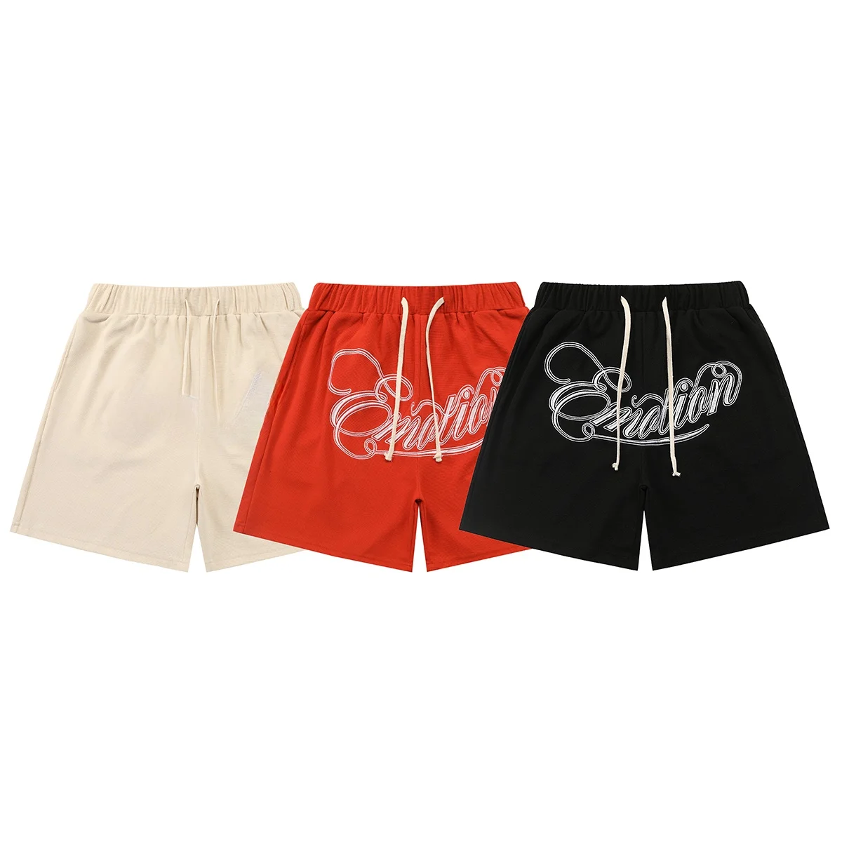 

Смешанные эмоции, хип-хоп, High Street, вышитые буквы, мужские летние повседневные хлопковые прямые ноги