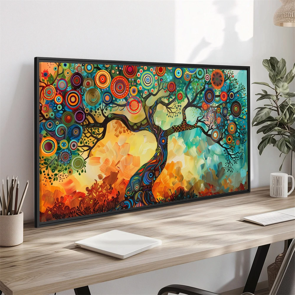 Gustav Klimt Tree of life Canvas Painting Mystical Tree of Life Klimt Style Prints Abstract Nature Boho Spiritual Art Poster