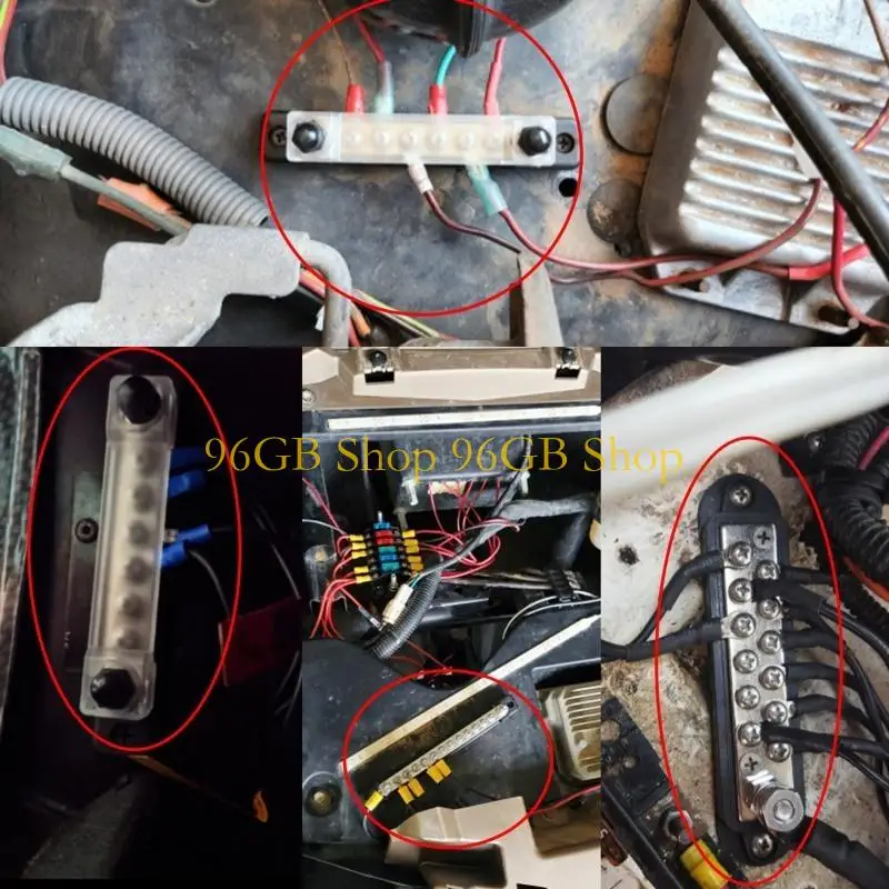 

96GB Power Distribution Terminal Block Battery Bus Bar for Trailer Marine Car Pickup