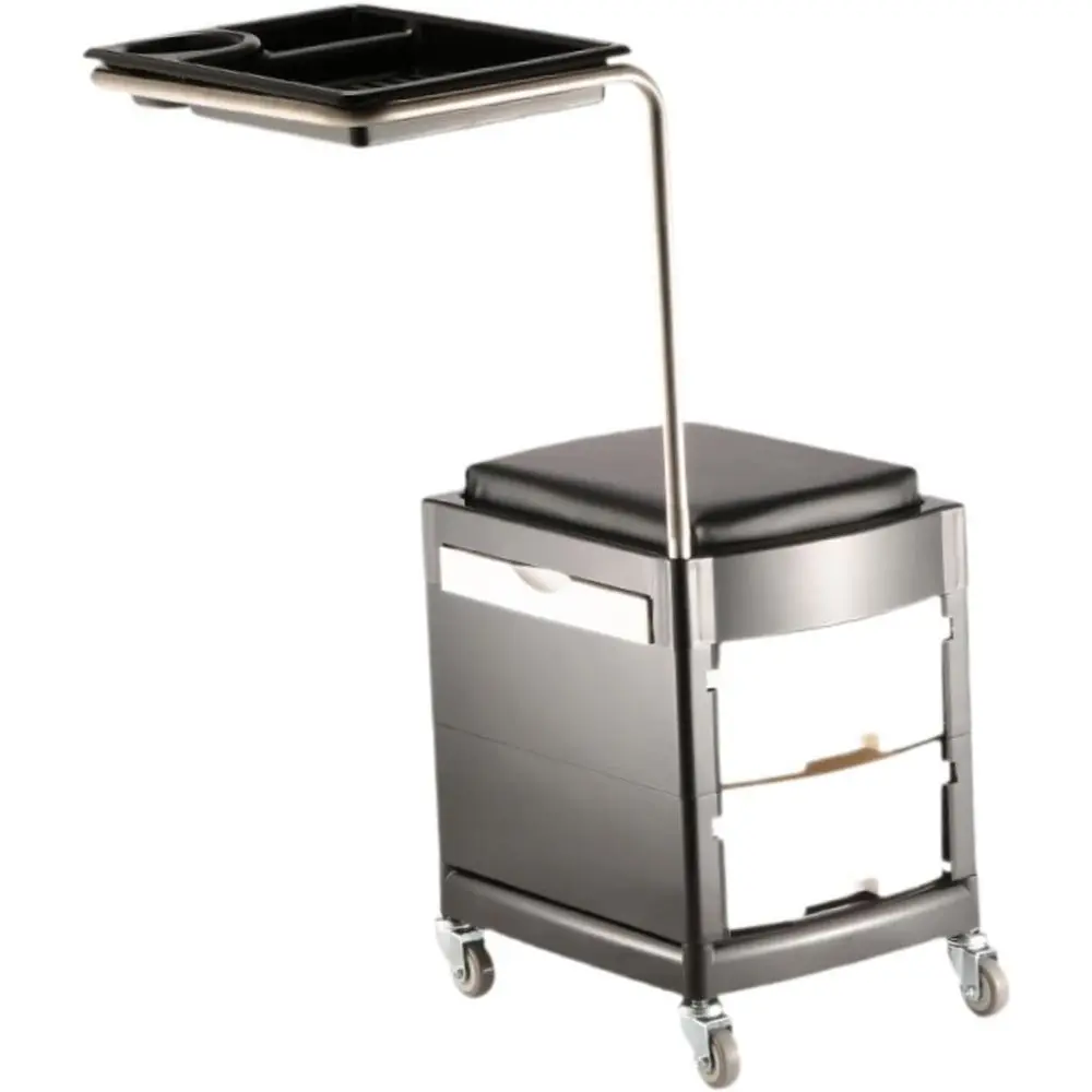 Compact Rolling Salon Cart with Wheels for Hair & Barber Salon Storage Solutions