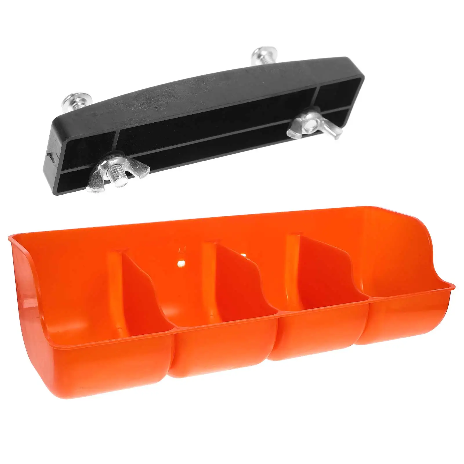

1Pcs Plastic Pig Trough Four Compartments Livestock Feeder Durable Easy Install Clean Farm Feed Dispenser Pig Manger