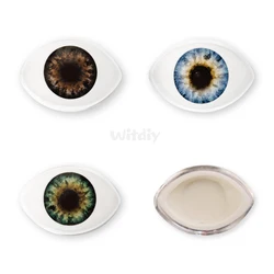 Witdiy Ship Type Acrylic Premium Eyes/20mm/Suitable for reborn dolls/oval eyes