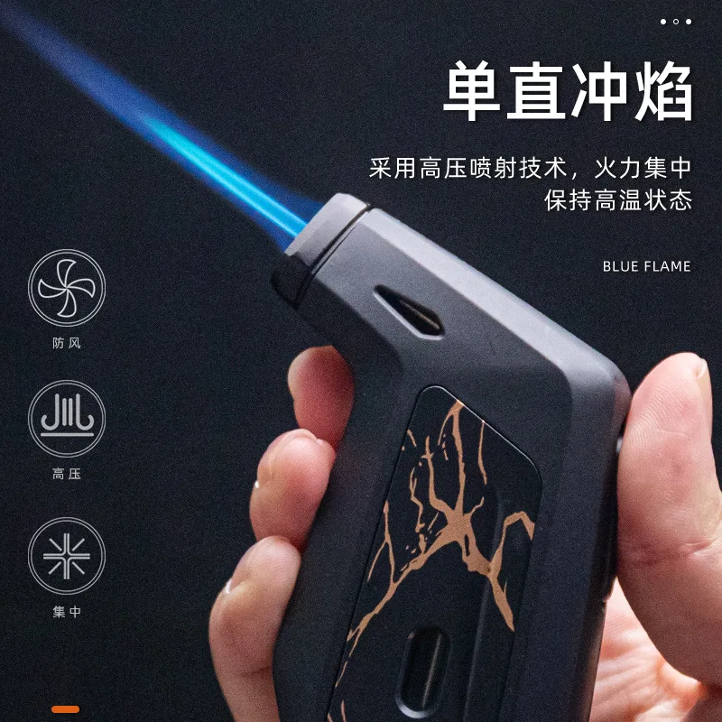 Jobon Super Powerful Small Spray Gun Igniter，compact with Transparent Gas Window, Safety Lock, Cigar Butane Gas Lighter -70g - view 3