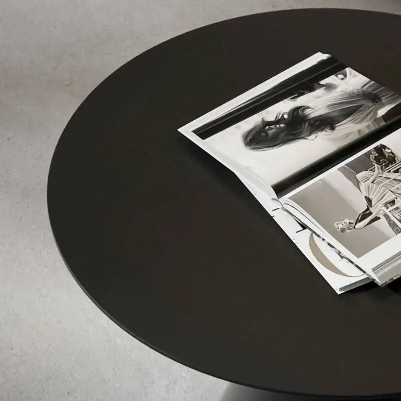 الشاي الأسود الجانب طاولات غرفة القهوة المعيشة الفاخرة طاولات القهوة المستديرة الحديثة طاولة صغيرة Basse صب صالون أثاث المنزل YY50CT #4