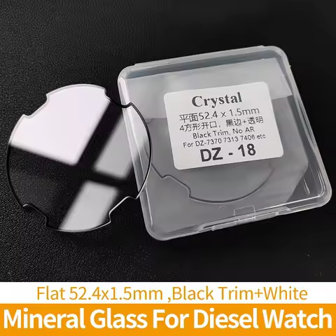 Black Trim Mineral Glass For Diesel Dise DZ 7258 7422 7311 7370 7420 Watch Crsytal Scratch Resistant Surface Replacement Parts