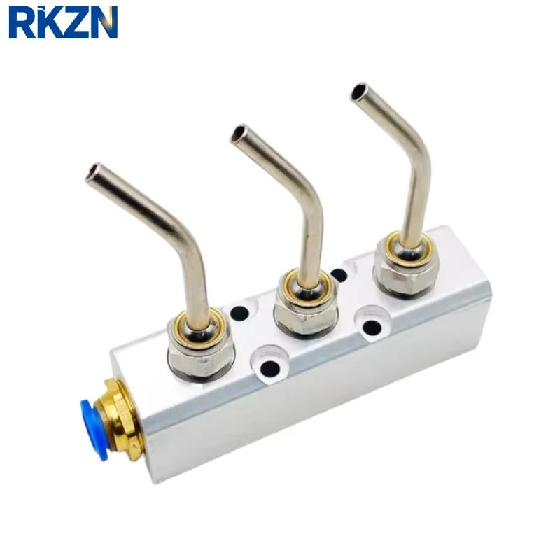 360° Adjustable Multi-channel Universal Ball Spray Nozzle CNC Machine Tool Coolant Nozzle Lathe Turret Cutting Fluid Air Blow