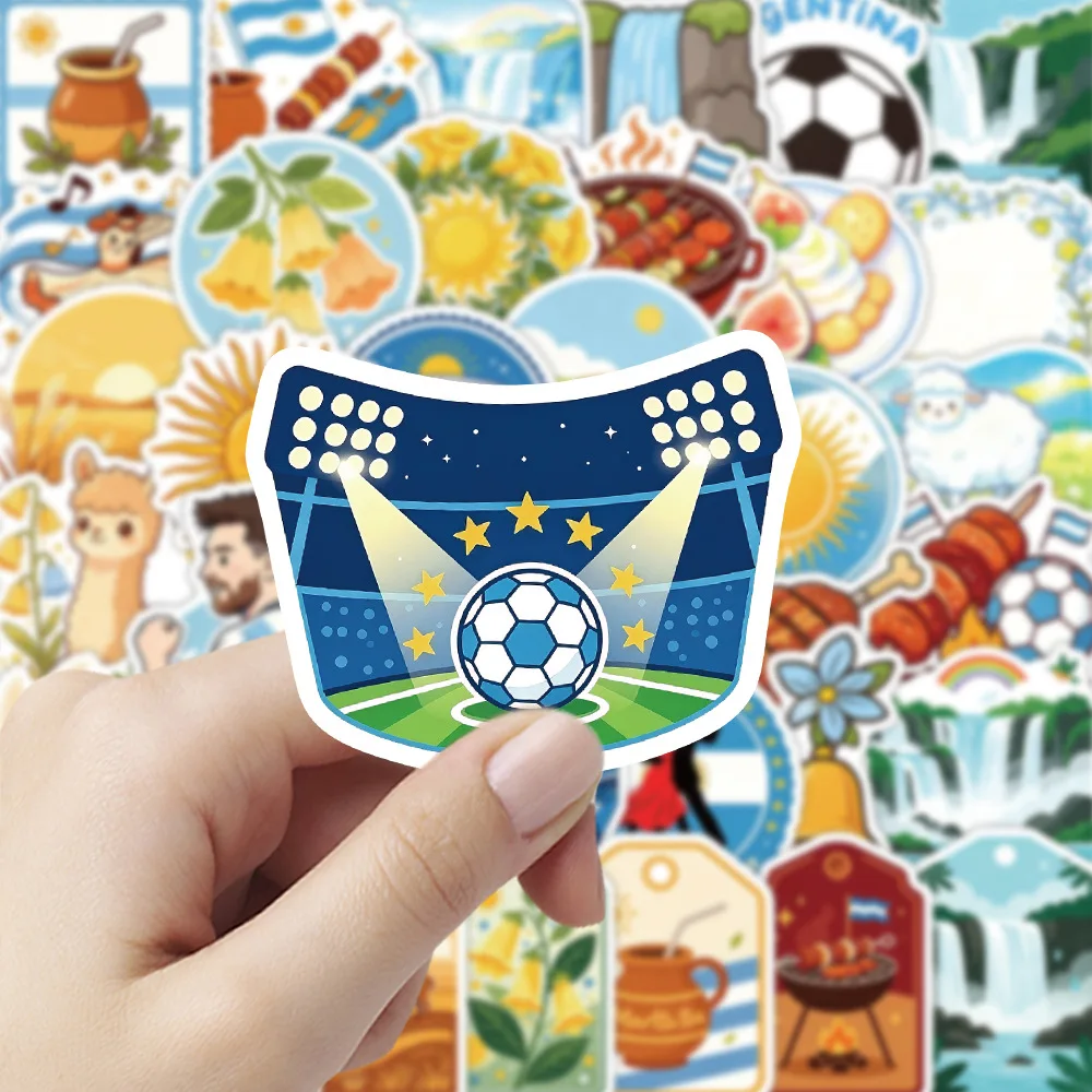 50PCS Argentina Travel Stickers Flag Soccer Tango Empanada Country Landscape Waterproof Decor For Luggage Laptop Water Stickers - view 2