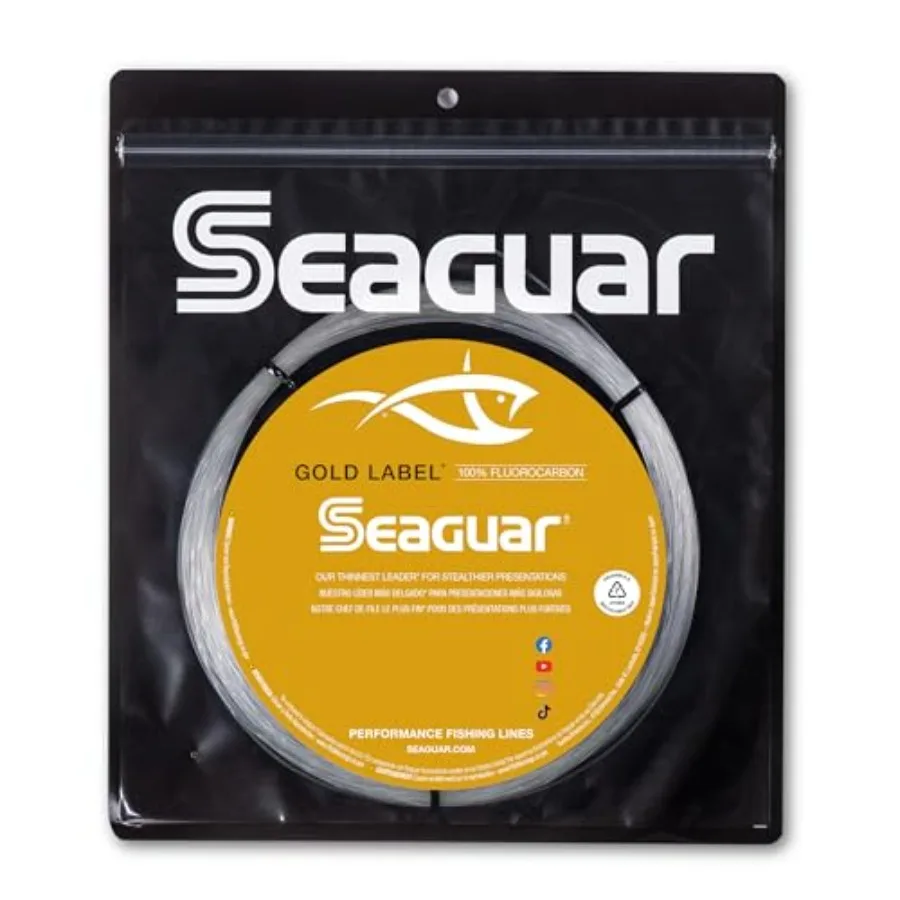

Seaguar Gold Label Big Game 100 Fluorocarbon Fishing Line Leader 25 Yards Multiple Wght Limits Clear