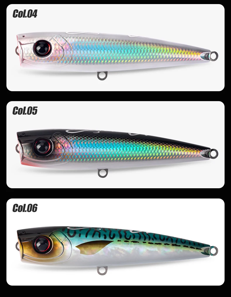 YOOFISH GT Angelköder Topwater Popper 56,5 g 79,5 g 160 mm 180 mm künstliche harte Köder Salzwasser-Thunfisch-Angelköder Wobbler – Detail 13