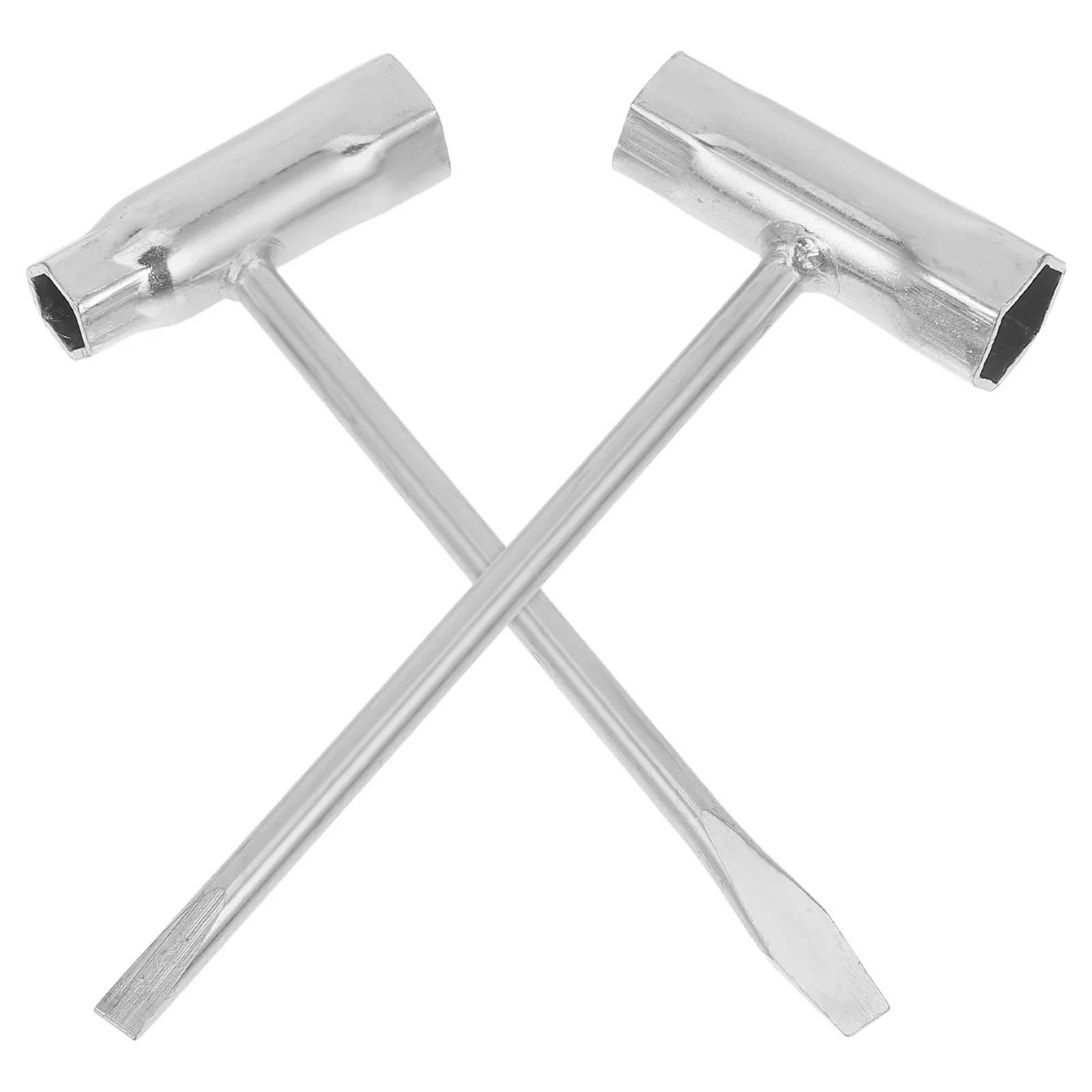 

2 Pcs Socket Wrench Chainsaw Tools Steel T-shaped Spark Plug Scrench Thickened Barrel Dual-end Outdoor Gadgets