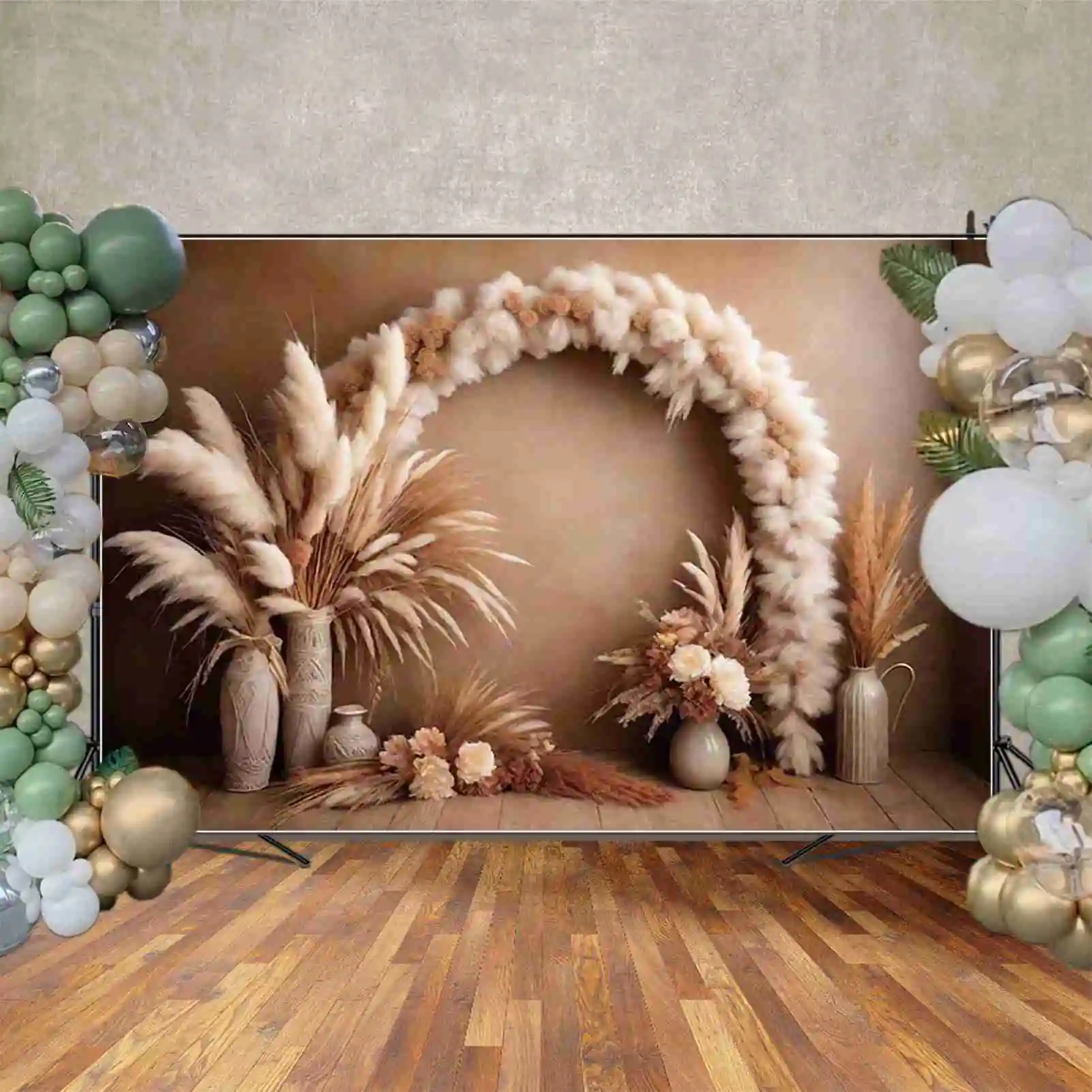 MOON.QG Cowboy Deco Birthday Photography Background Thatch Autumn Farm Photozone Backdrop Children Photo Studio Photozone Props