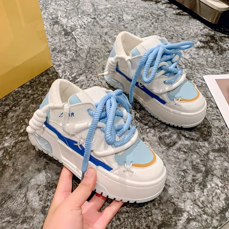 Fashion Women's Thick-soled Sneakers Brand Design Women's Sneakers High Quality Comfortable Soft Vulcanized Shoes Tenis De Mujer