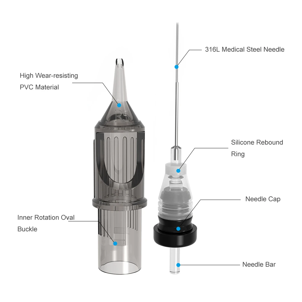 RL Tattoo Needles Cartridges Disposable Tattoo Cartridge Needles for Tattoo Pen Machine 1/3/5/7/9/11/13/15RL for Tattoo Pen