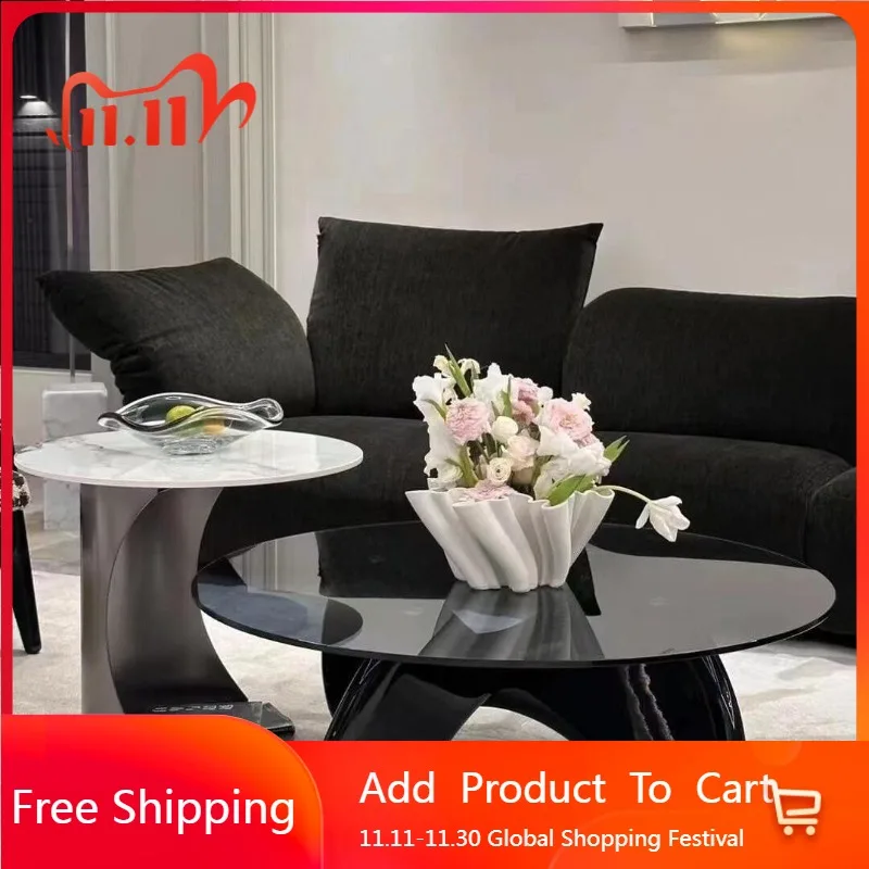 

Simple Center Side Table Aesthetic Italian Living Room Decoration Nordic Coffee Table Designer Clear Meubles Home Furniture