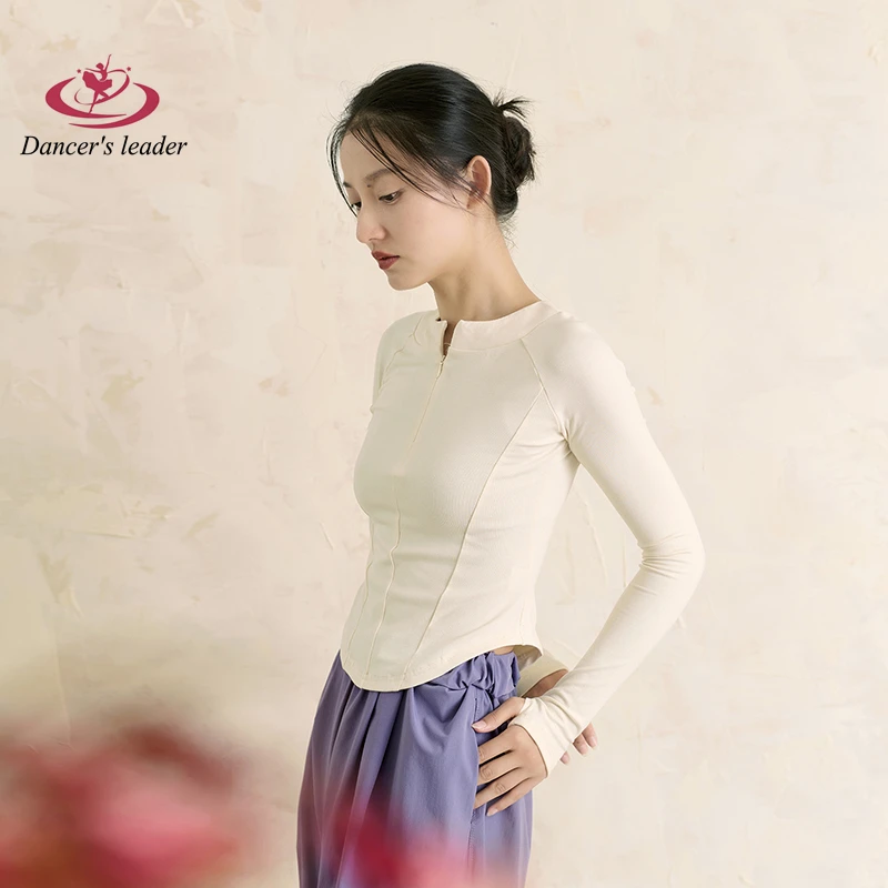 

Одежда для современного танца, женская одежда, осенняя одежда для тренировок тела, повседневная одежда, упражнения для йоги, топ с длинными рукавами