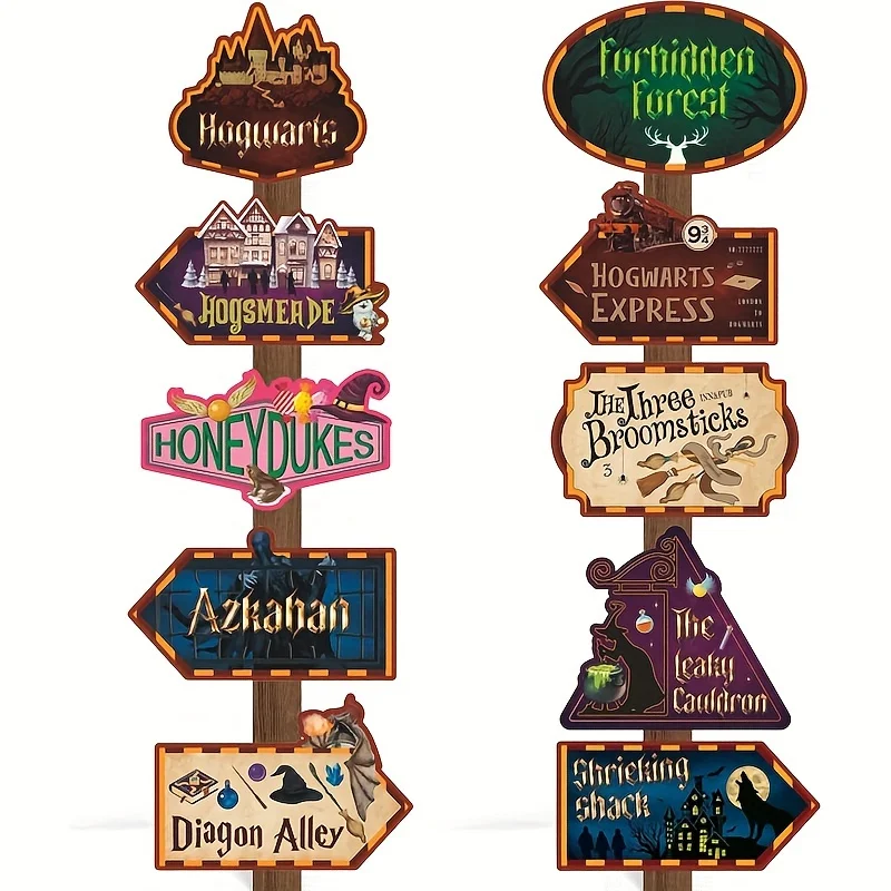 20 Pieces Wizard Party Directional Signs, Wizard Party Signs Harry Party Supplies Welcome Wizard Signs for Birthday Showman