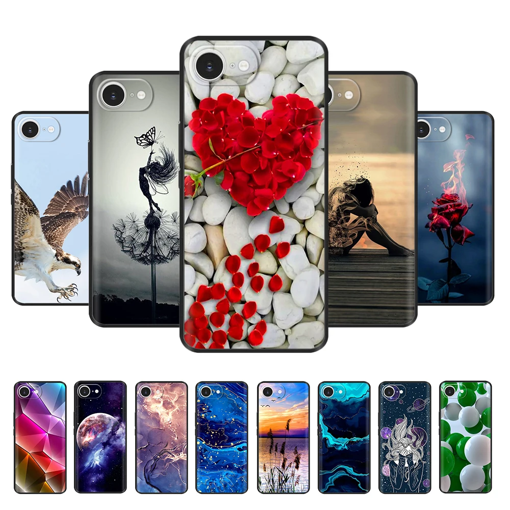 Für iPhone 16E Fall Gedruckt Niedlichen Cartoon Telefon Fall für iPhone 16E 2025, Weiche Silikon Zurück Abdeckung Für iPhone 16E SE 4 TPU Fundas