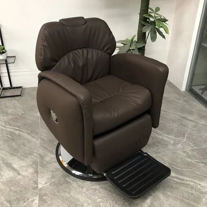 Classic Folding Barber Chair Stainless Steel Premium Comfortable Luxury Barber Chair Trendy Comfy Silla Beauty Salon Furniture