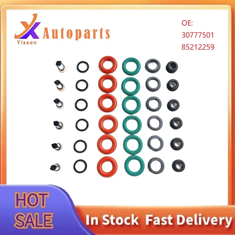 

6Sets Fuel Injector Repair Kits For Parts # 6G9N-AB LR001982 30777501 85212259 For Volvo S80 V70 XC60 AY-RK064