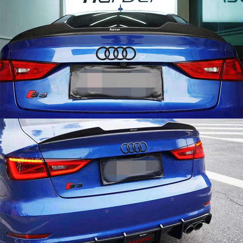 لأودي A4 B9 S4 S-line 2017-2020 سيدان K نمط ألياف الكربون الخلفي سبويلر الجذع الجناح