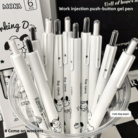 Precision Writing Gel Pen 6pcs Comfortable Grip Gel Pens for Smooth Writing Cute Stationery Pen Set for Home School Office Use