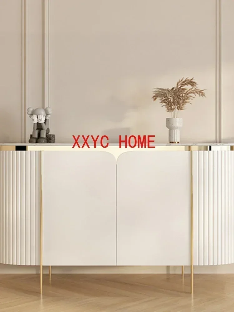 Итальянский входной шкаф, светильник, роскошный шкаф для обуви, простой современный сервант, каменная пластина