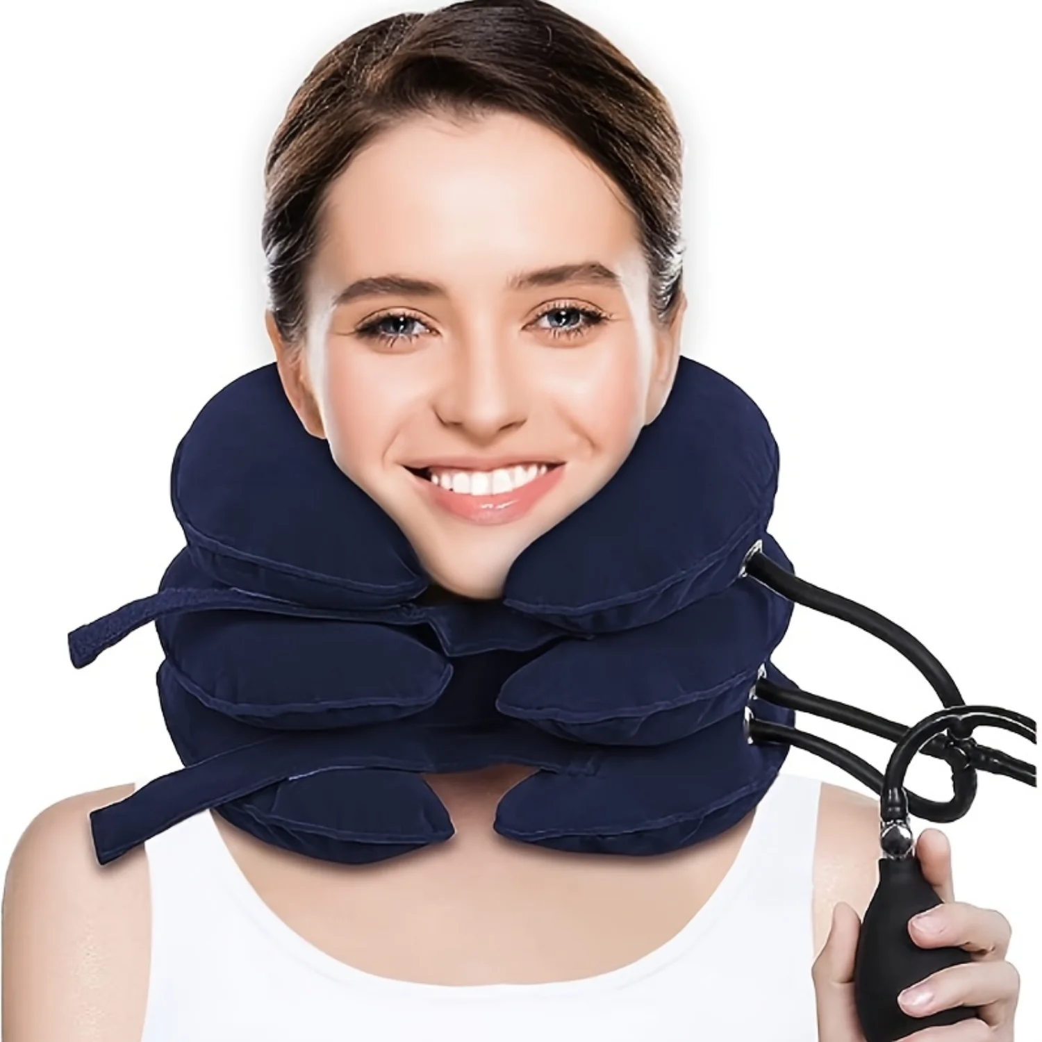 Adjustable Inflatable Neck Stretcher Neck Rest for Neck Massage, 1pc Cervical Care Retractor with Neck Traction Pillow