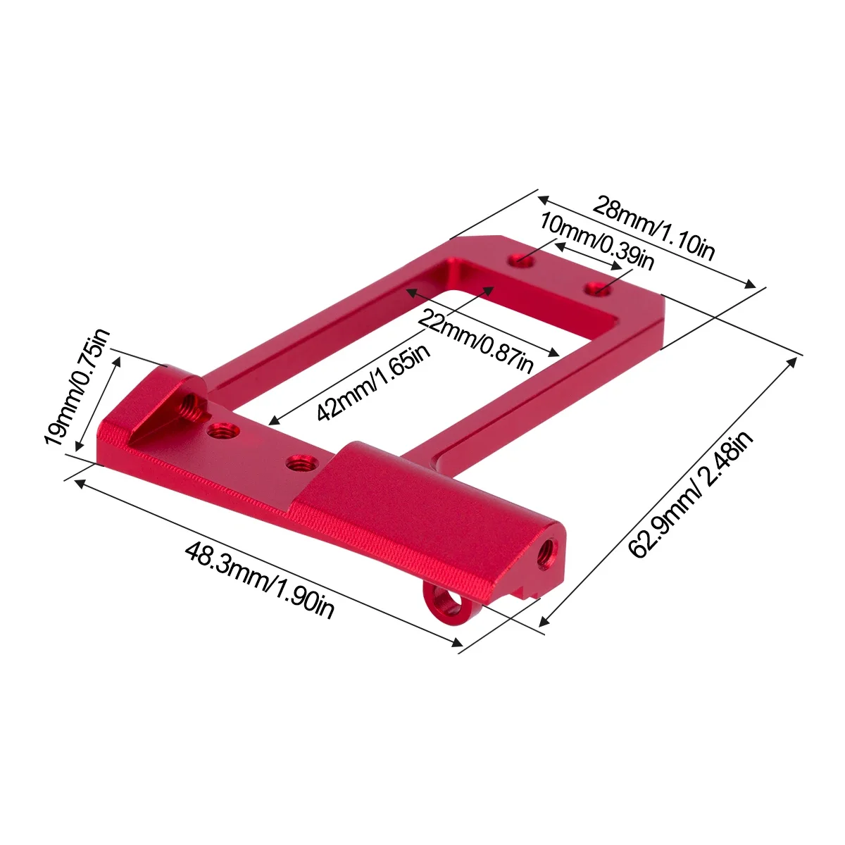 Aluminum BTA Servo Mount for 1/10 RC Crawler Vanquish VS4-10 Phoenix F10 Portal Axle Low Center of Gravity LCG Chassis DIY