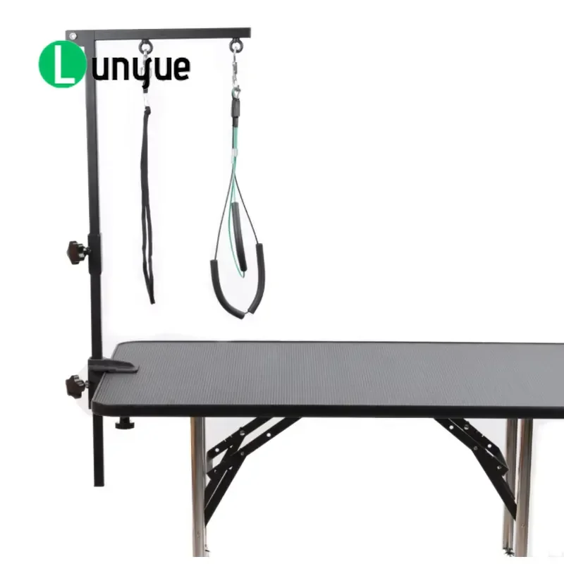 Height Adjustable Foldable Dog Grooming Table Arm with 35.5 Inch Lasso Ring Strap Clip for Pet Grooming Tools Secure