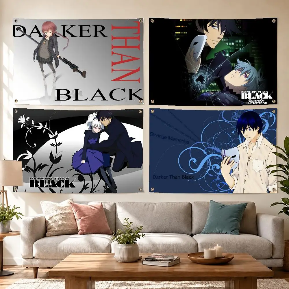 Dark Anime Darker Flags Concert Print Wall Hanging Art Banner, Indoor Outdoor Bedroom Home Decor Backdrop, Perfect Gift