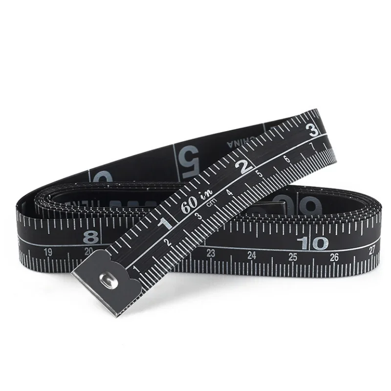 Black Portable Tape Measure Body Measuring Ruler Sewing Tailor Mini Soft Flat Ruler Centimeter Meter Measuring Tape 150cm/60inch