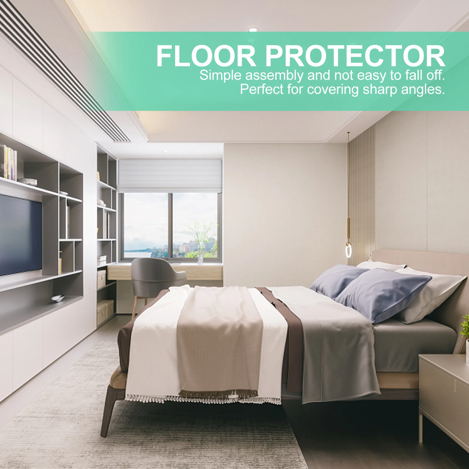 

1Set L-Shape Rubber Angle Iron Foot Pads Furniture Leg Caps End Covers Heavy Duty Floor Protector for Various Furniture