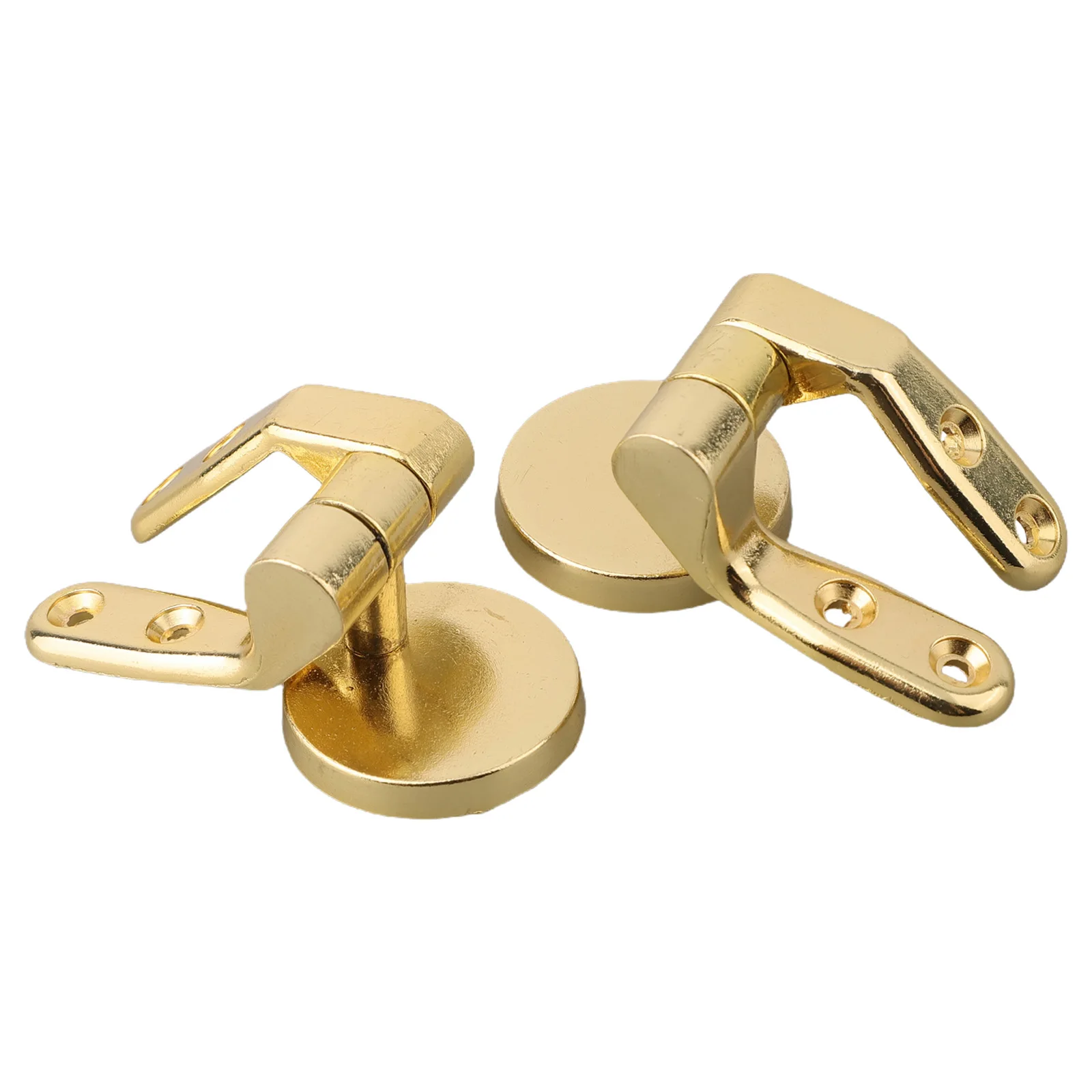 1Set Gold Toilet Hinges Spare Bathroom Replacement With Fittings Zinc Alloy 9.7x3.3cm Banthroom Parts Hardware Household