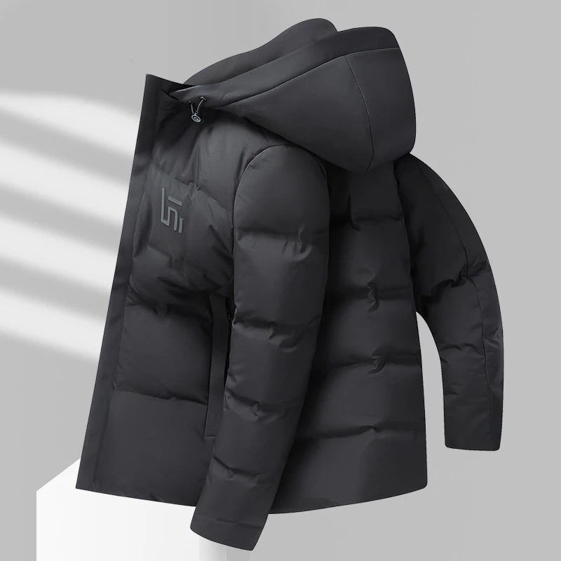 Men's Down Jacket 2023 Winter Hooded Jacket for Young and Middle-aged Versatile New Style