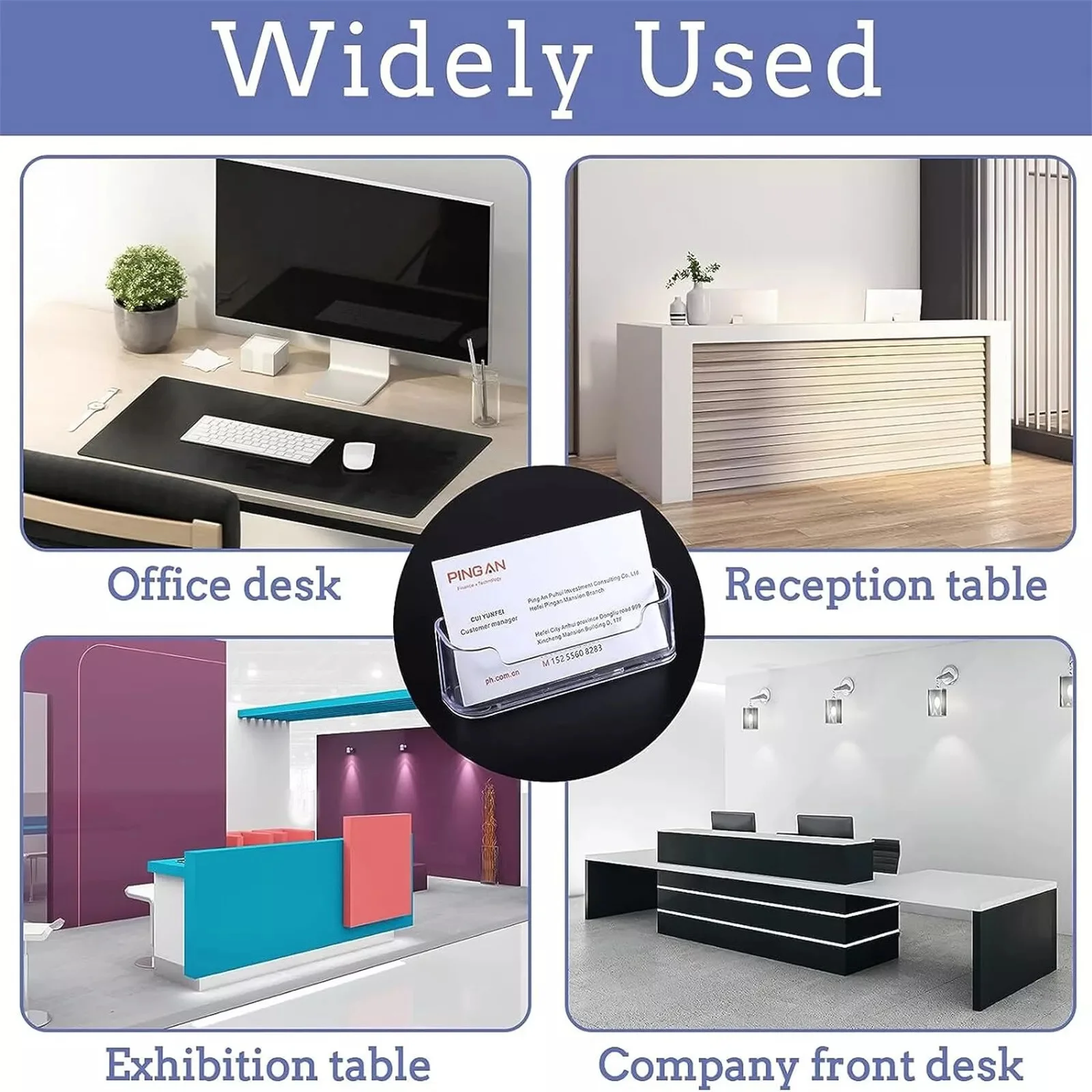 2pcs Clear Acrylic Business Ca - Desk Setup Essentials ulasan dan harga