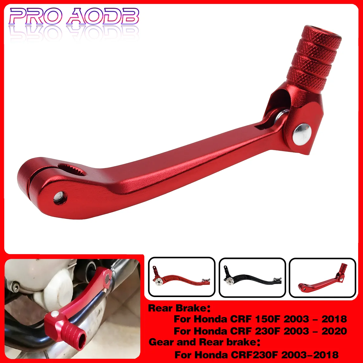 

For Honda CRF150F CRF230F CRF 150F 230F 2003-2020 Motocross CNC Accessories Aluminum Gear Shift Rear Brake Pedal Lever Dirt Bike