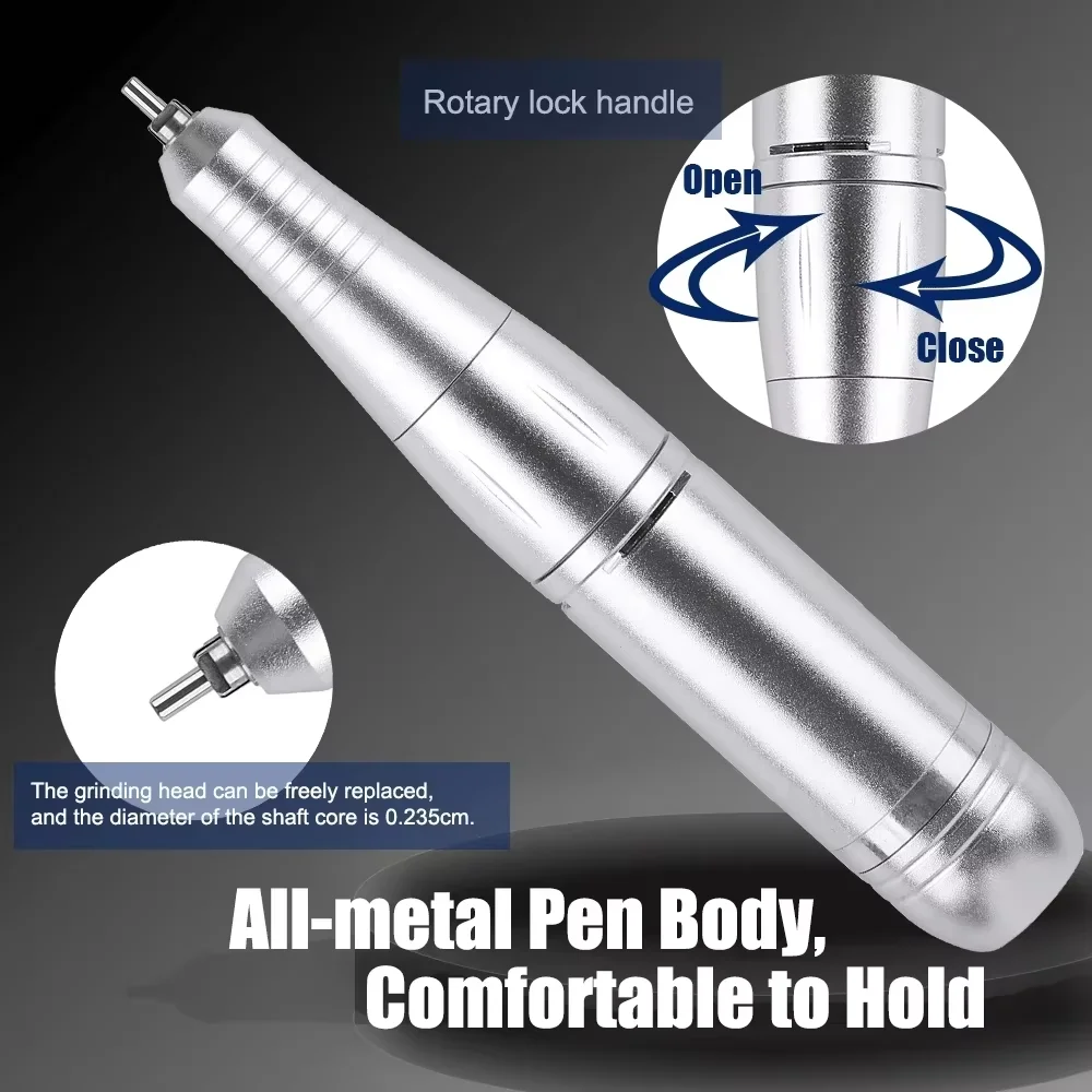 45000RPM電動充電式ネイルドリルマシン、ポータブルネイルポリッシャー、ジェルポリッシュ、キューティクル除去ネイル機器