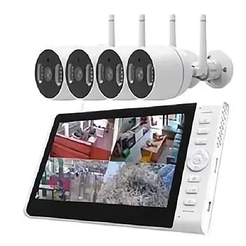 Sistema de cámaras de seguridad inalámbricas para el hogar, Kit de vigilancia CCTV con cara de Ia inteligente de 10 pulgadas, 7 pulgadas, 1080P, LCD, NVR