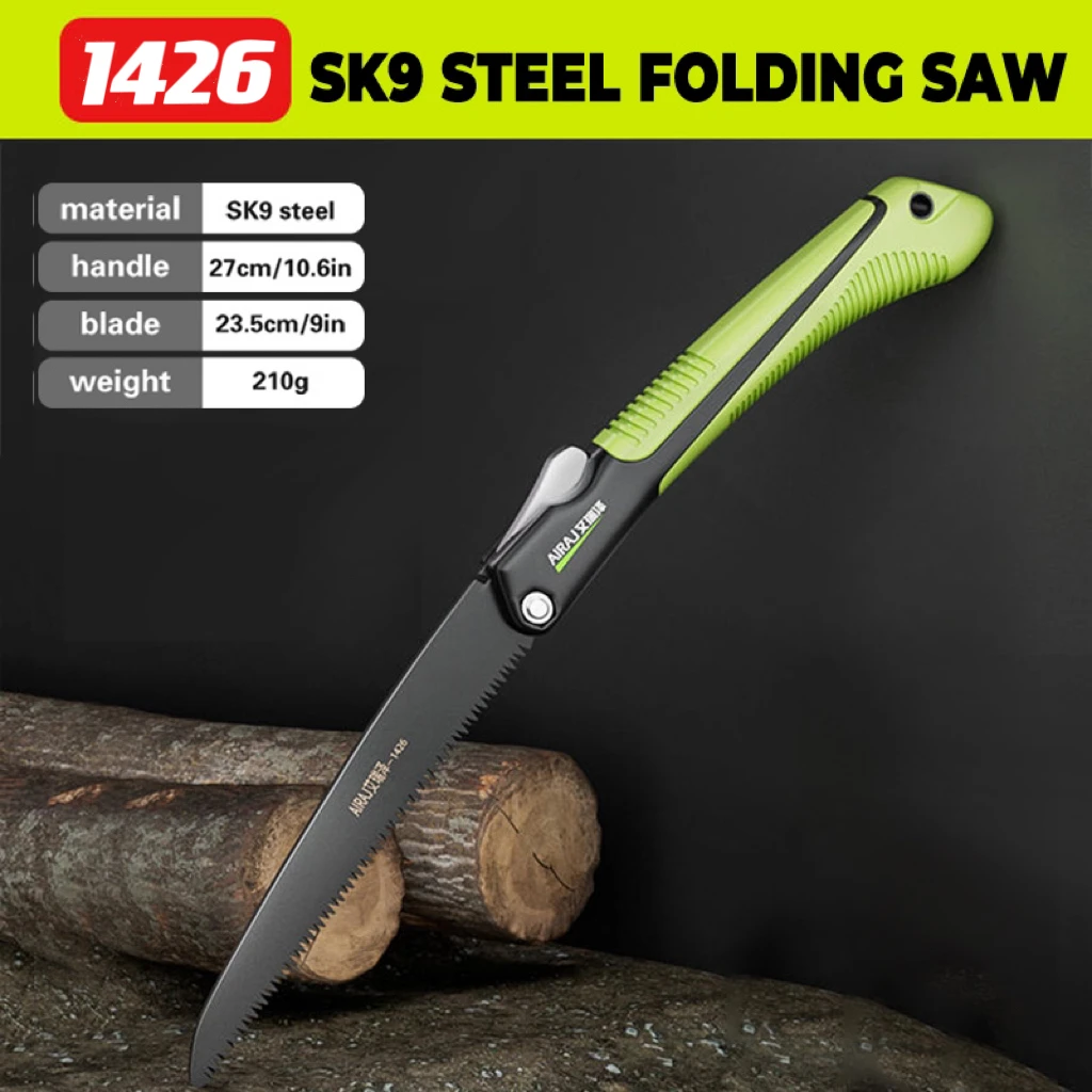 AIRAJ New Style Folding Saw SK9 Steel Sharp Wear Resistant lumbering Saw, Portable Household Hand Saw Wood Saw
