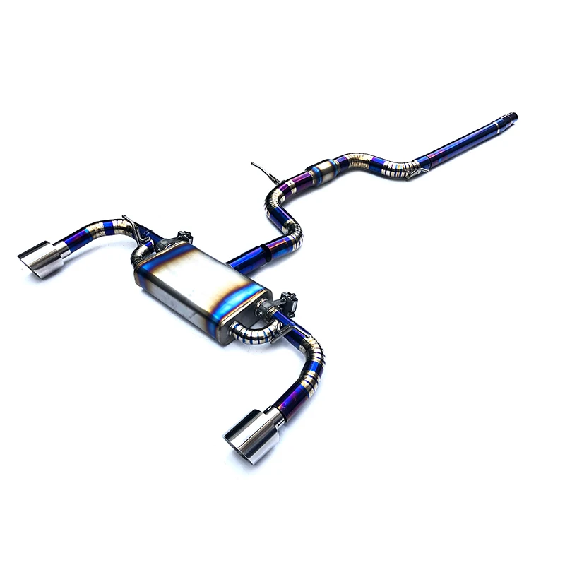 High Quality catback For VW MK7.5 GTI Titanium alloy Exhaust System Electronic Valve muffler tips Non-destructive Installation