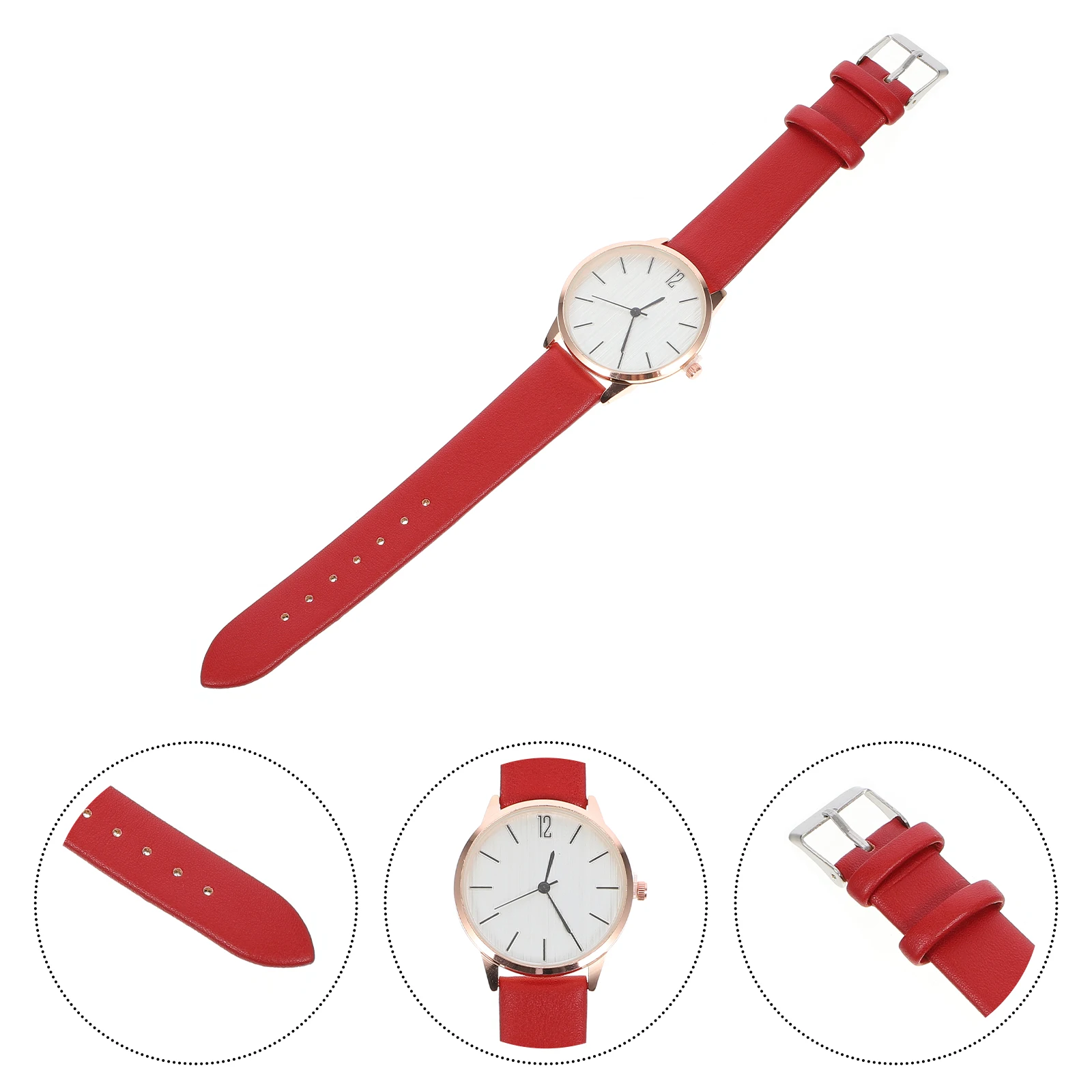 

Quartz Watch Women Wrist Stainless Steel Red Digital Adjustable Strap Lady Belt Timekeeping Gift Female Watch Girls Watches