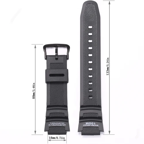Imagen 2 del producto Correa de goma para reloj Casio W-800H F-108WH MRW-200H AQ-S810W SGW-400H AE-1000W W215 AEQ-110W
