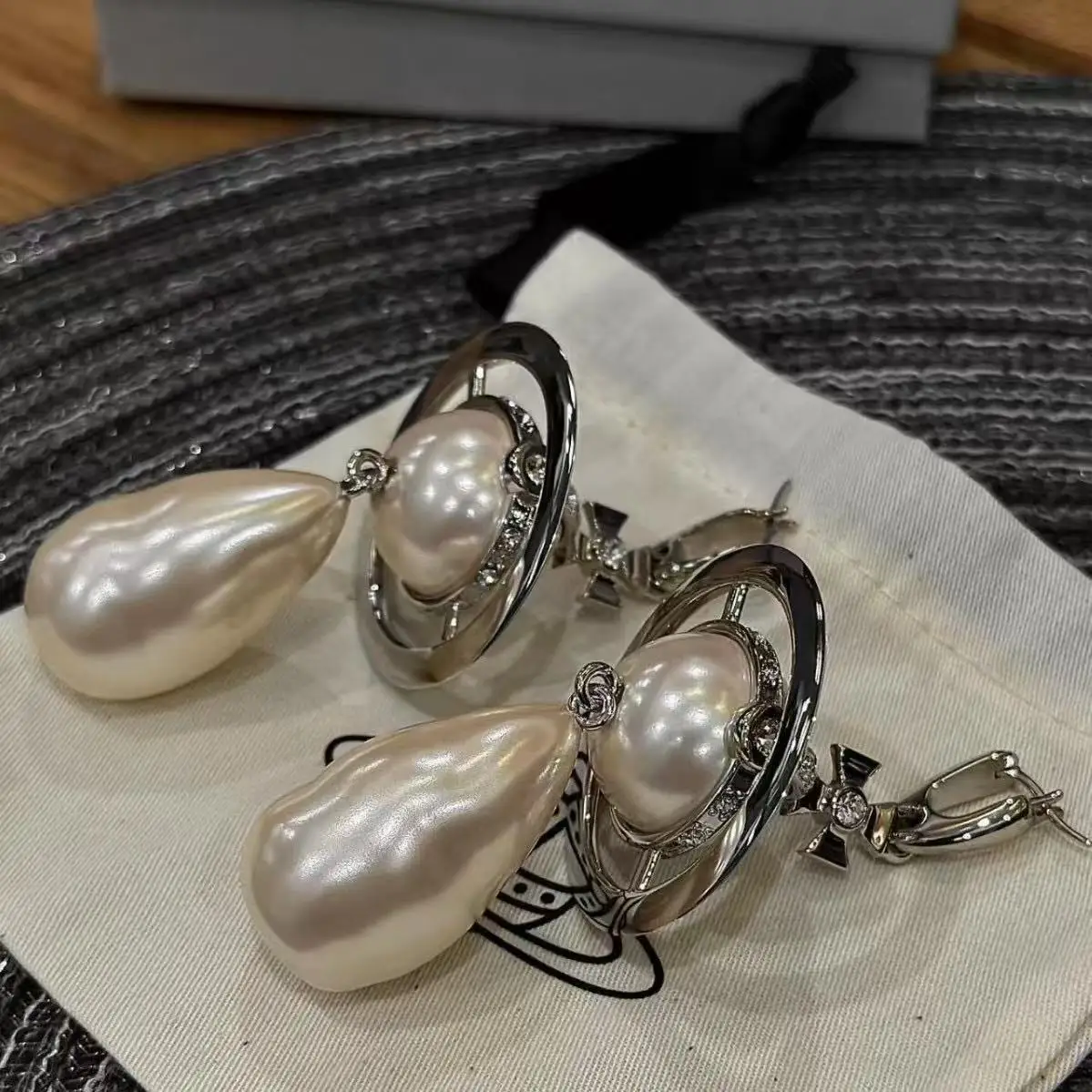 Luxury Large Freshwater Pearl Stud Earrings Elegant Jewelry Gift