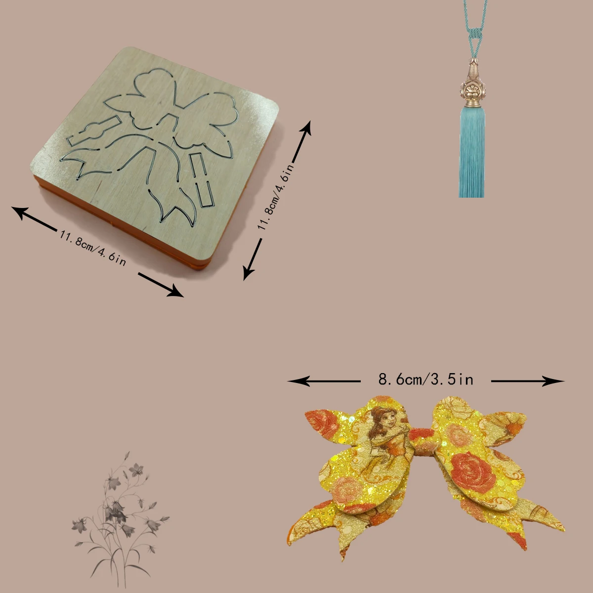 

Two charming double layered Butterflies and Long Tails bow designs with wooden cutting dies suitable for most machines