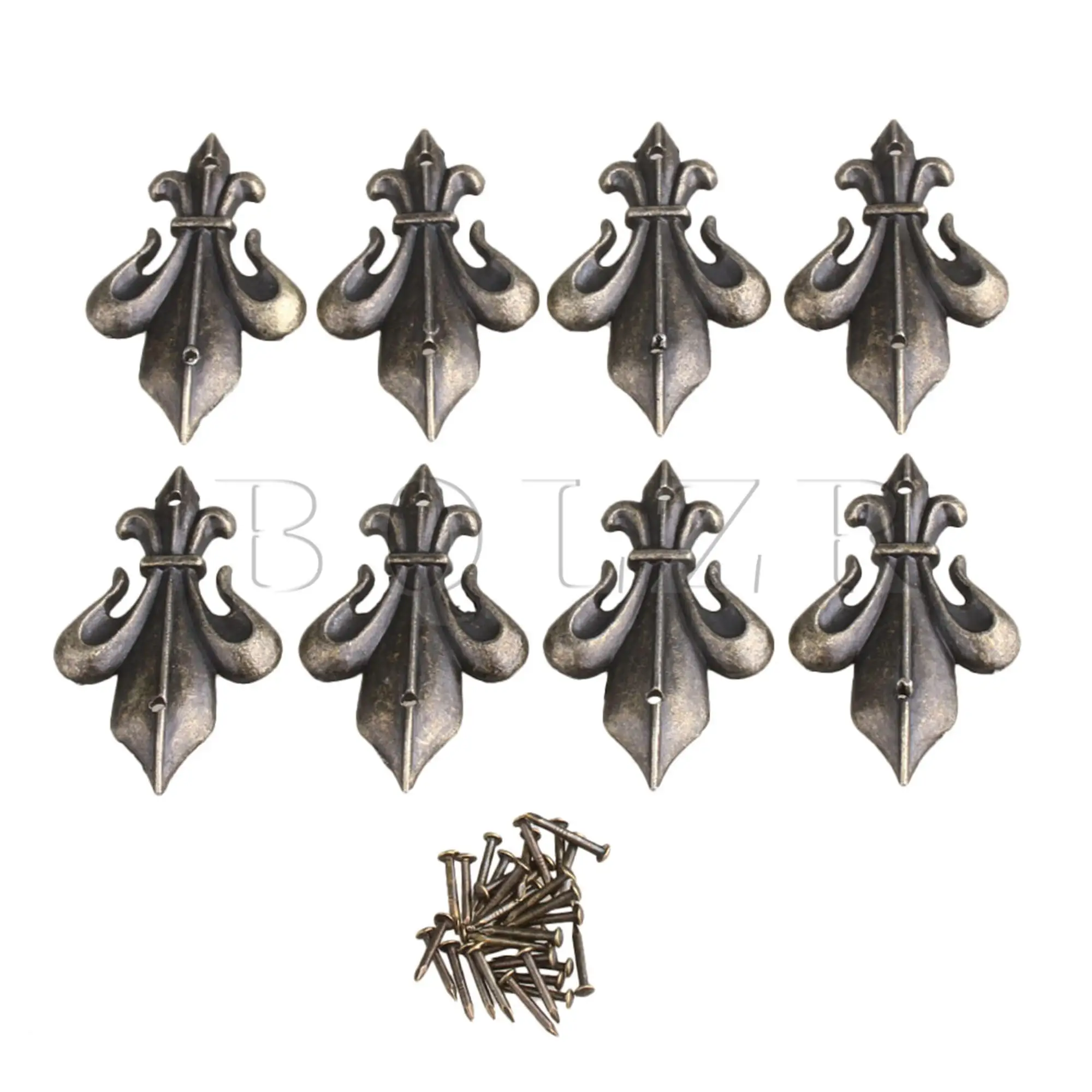 BQLZR 8 Pieces Furniture Decorative Box Corner Guard Desk Edge Cover 45x27mm