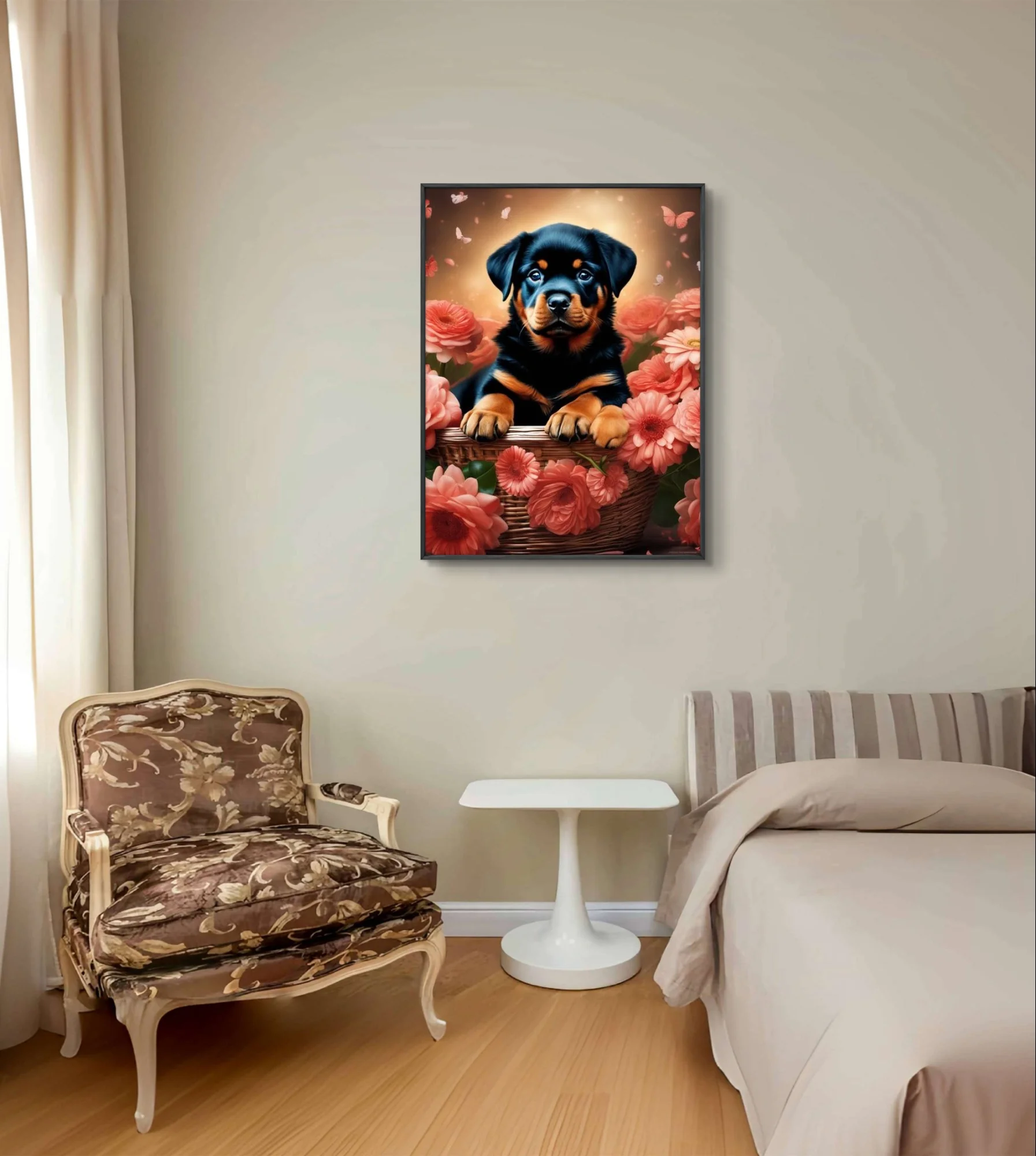 Rottweiler 5D Diamond Painting Cartoon Pet Dog Portrait Diy Diamond Embroidery Cross Stitch Kit Creative Gift Home Wall Decor