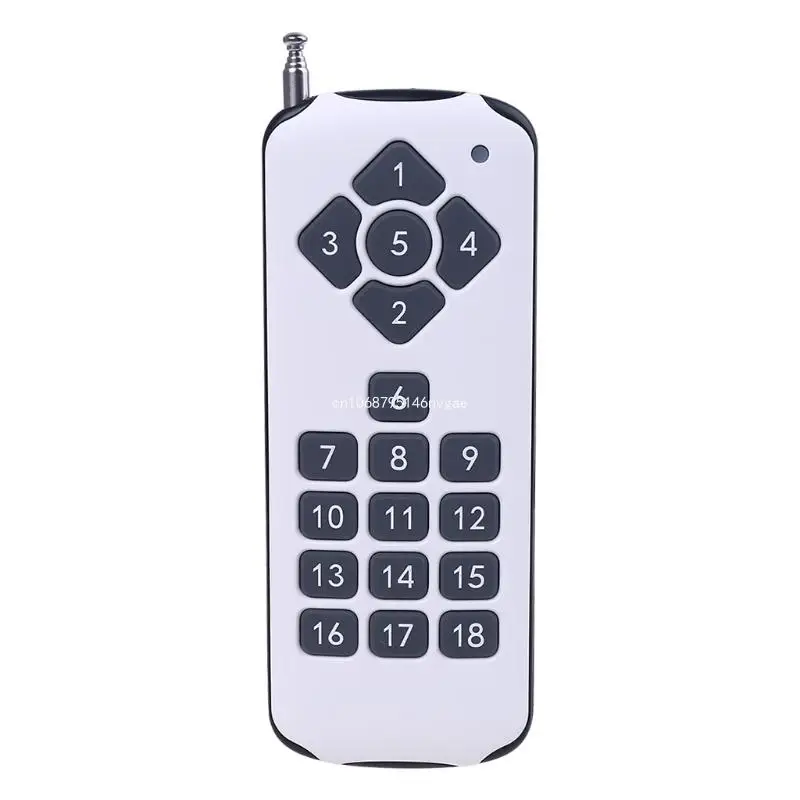 18CH Channel RF ASK Remote Control 433MHz 18 Keys High Power Wireless Transmitter for Switch Door Lock Alarm New Dropship