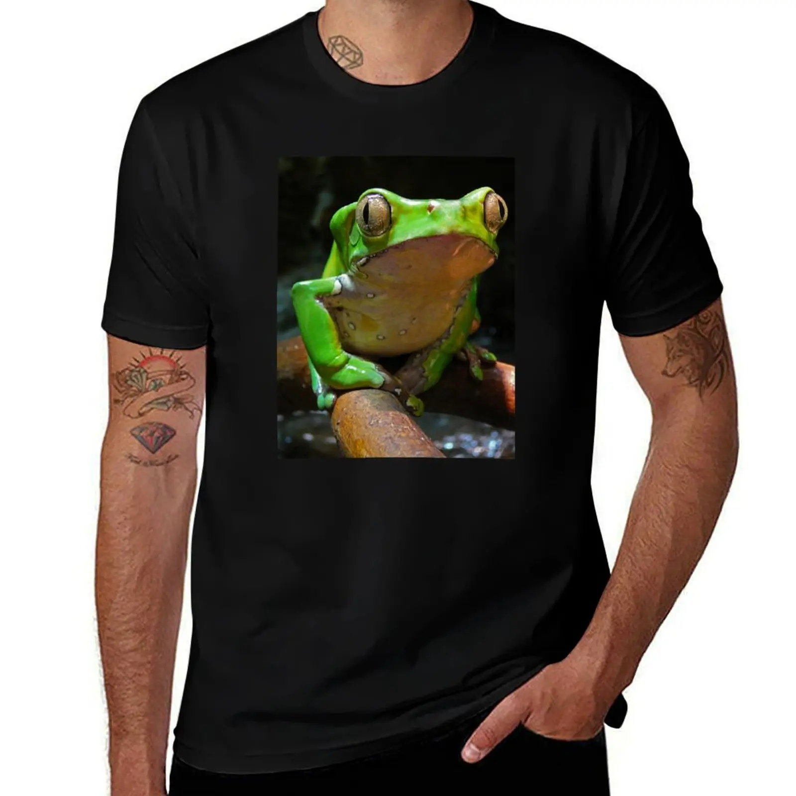 

Giant monkey frog T-Shirt Basic Solid Color Short Sleeve Cotton Top