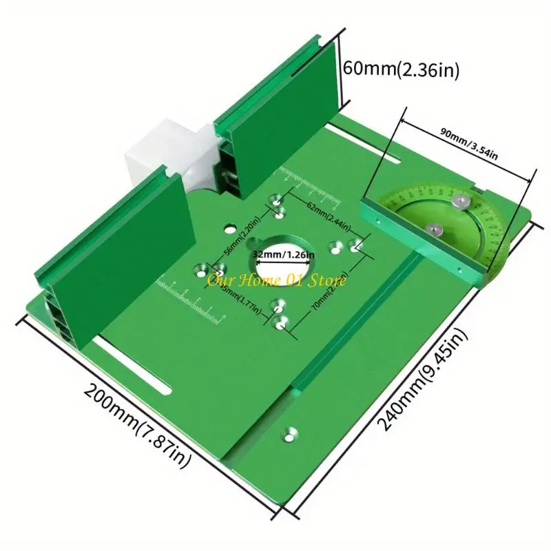 M4YC 다중 트리밍 모델을위한 조절 가능한 목공 장착 플레이트 고정물 지그